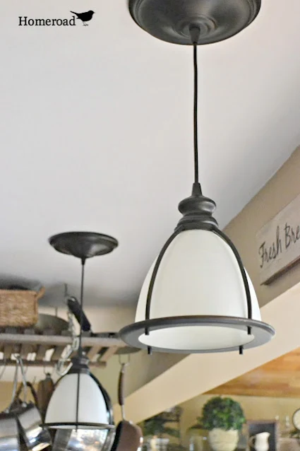 Hanging ceiling lights from pot lights