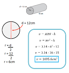 area volume surface math cylinder prism triangular finding