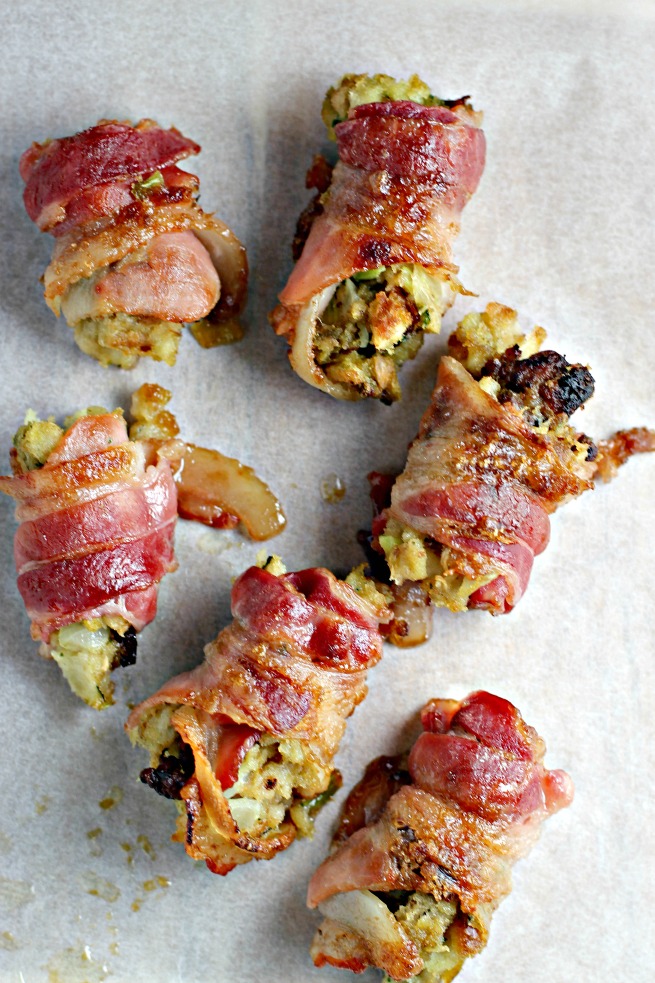 Sausage Stuffing Bacon Bombs Recipe. Easy ideas to use up leftover stuffing from Thanksgiving and makes a great appetizer for potlucks and get togethers! Sausage Stuffing Bacon Bombs Recipe. Easy ideas to use up leftover stuffing from Thanksgiving and makes a great appetizer for potlucks and get togethers!
