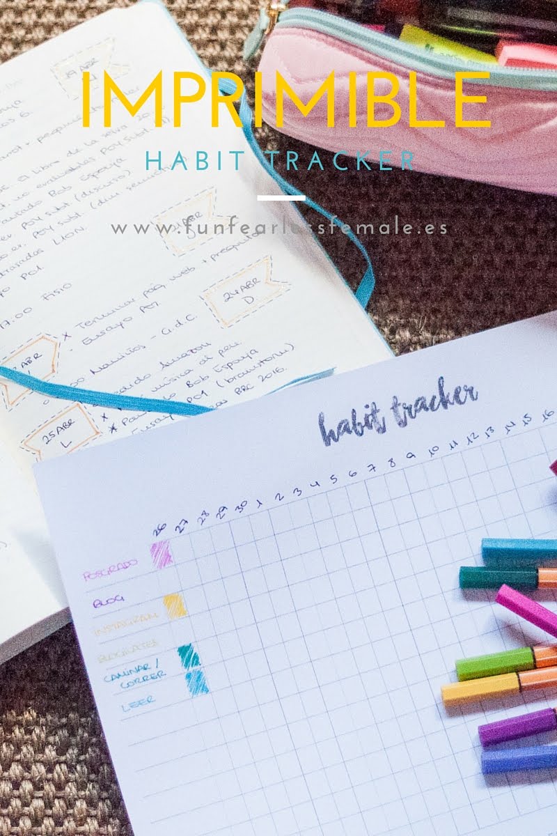 Imprimible | Habit Tracker para tus planner