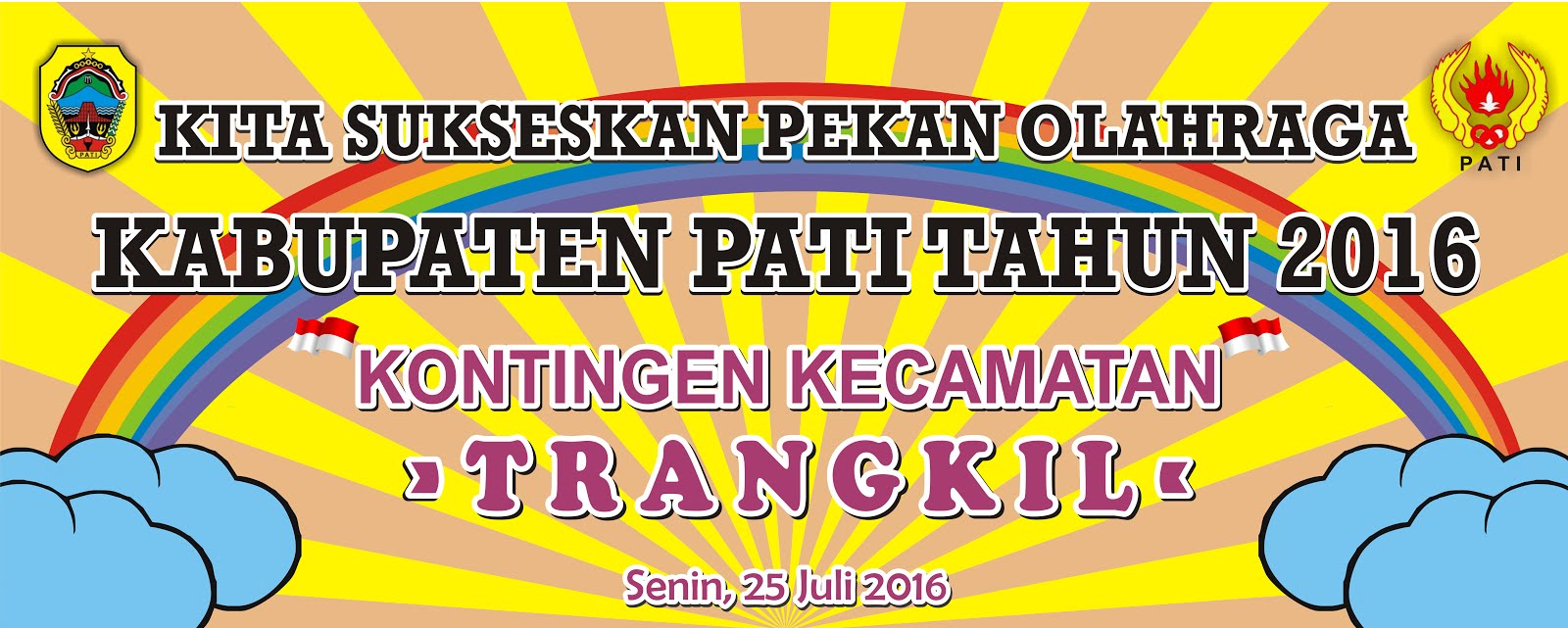 Contoh Banner Untuk Pekan Olahraga Kabupaten (PORKAB) Design Banner Pamflete