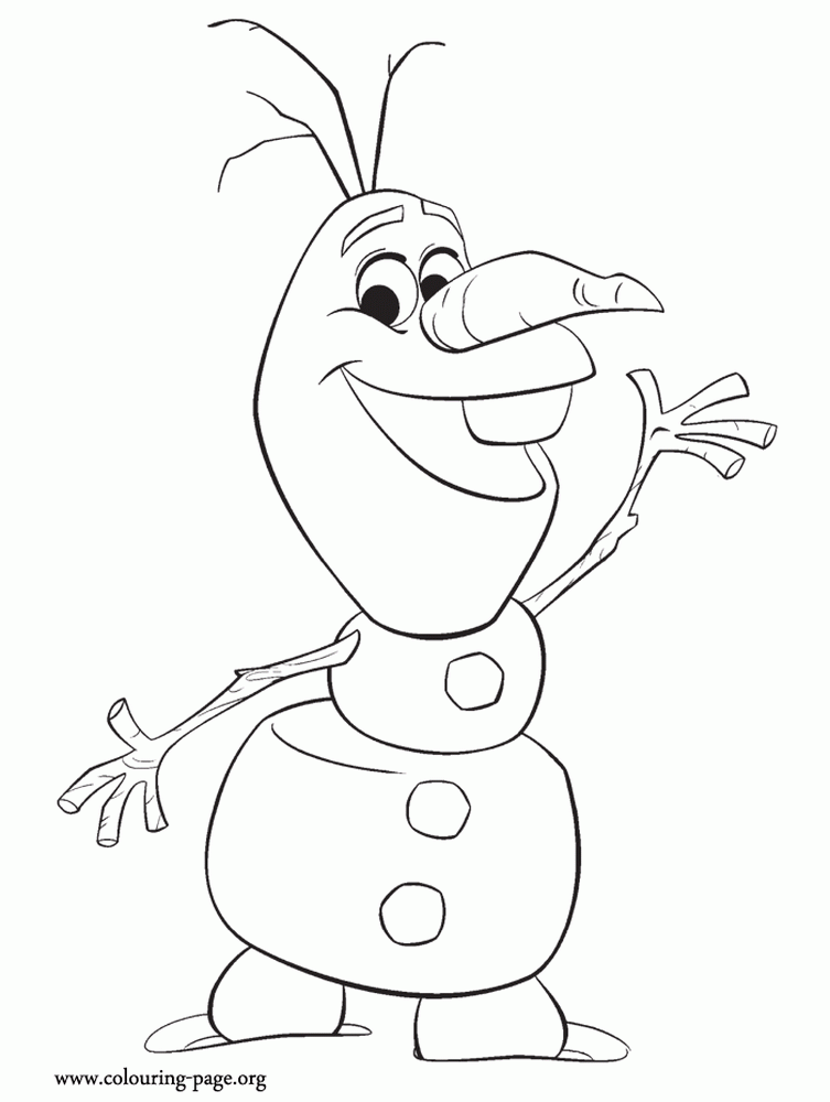 BubuParty Pagini de colorat cu Olaf