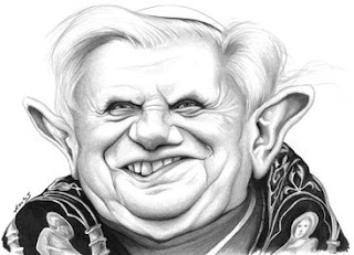 Papa Benedicto XVI Dibujo de Benedicto XVI en caricatura