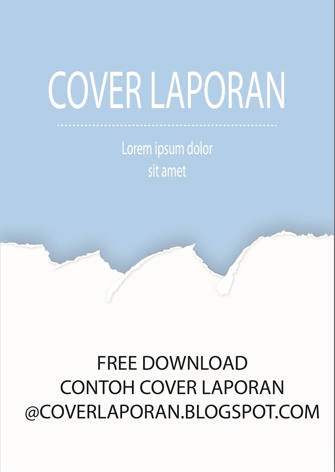 Download Cover Laporan Biru Putih - Download Contoh Cover 