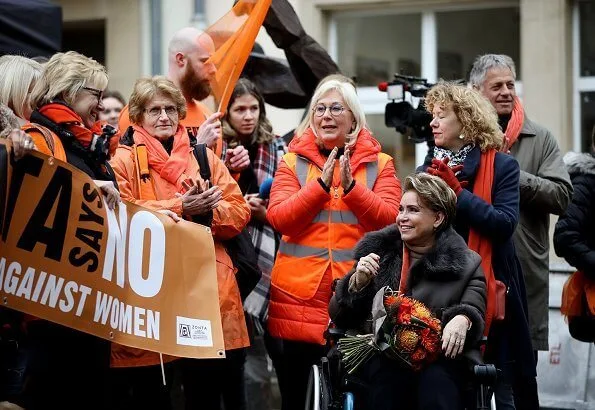 Grand Duchess Maria Teresa took part in a solidarity march against violence against women. Orange Week 2019