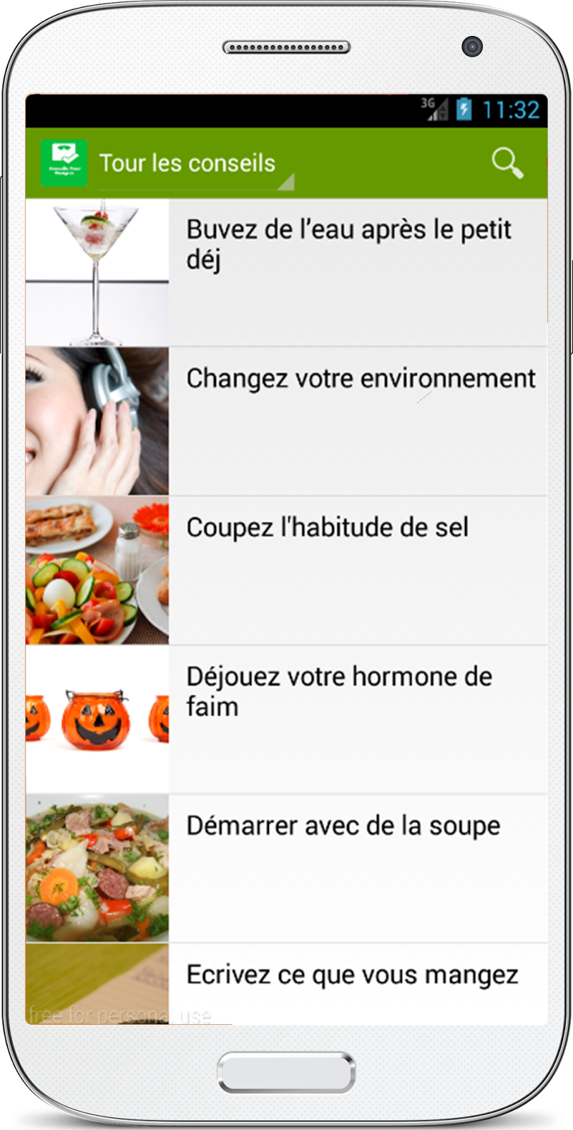 Applications pour magrir et perdre du ventre