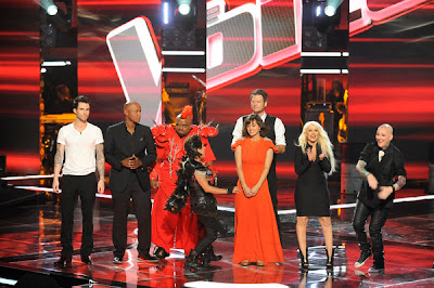 The finalist and coaches of The Voice are joined by Road Warrior Cee-Lo