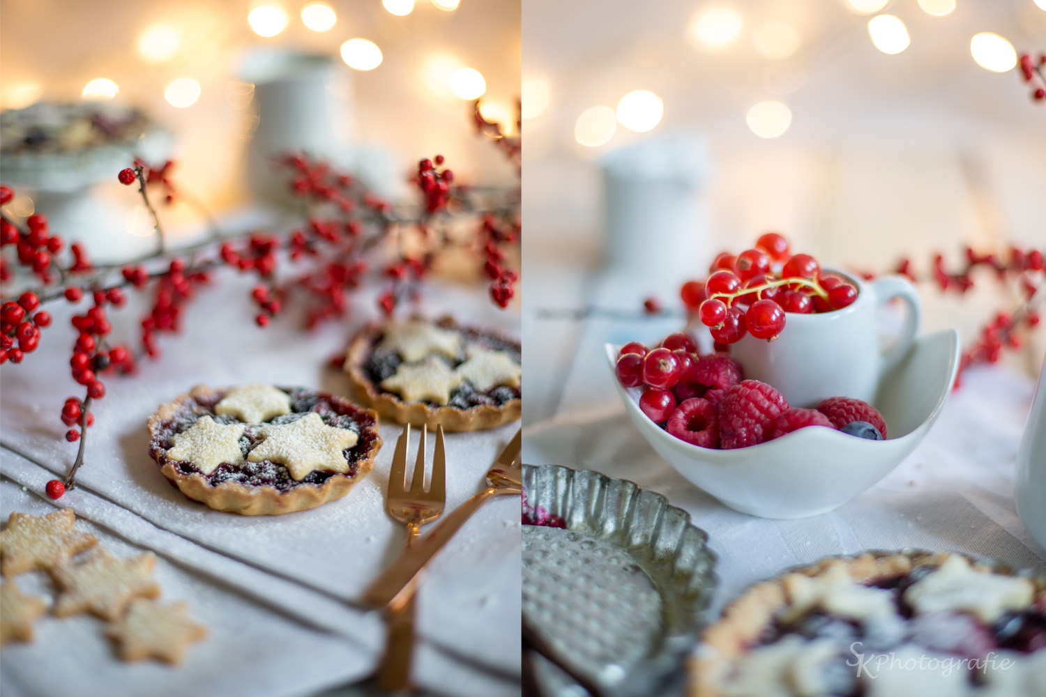 Winterliche Sternen-Beeren-Tartelettes mit Zimt, Kardamom und einer ...
