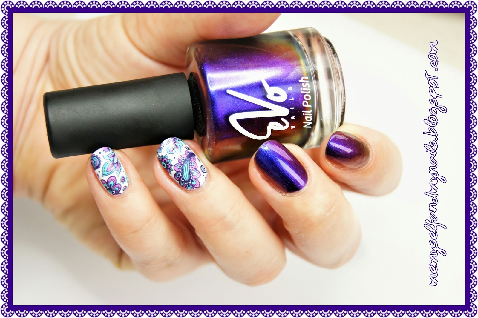 me, myself and my nails In bloom EVO NAILS 217 "cherry amethist"