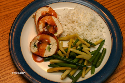 Chicken stuffed with Broccoli and Goat Cheese