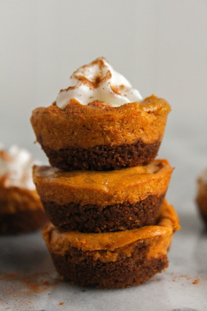 Mini Pumpkin Almond Cheesecakes | The Chef Next Door