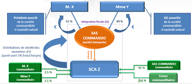 Legistrat schéma montage groupe SAS et SCA