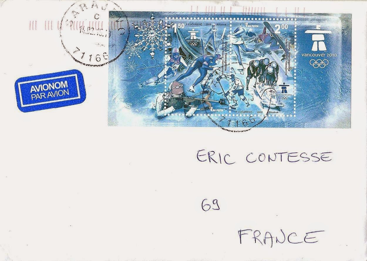 Mon Blog Timbré Vancouver Olympics on m/s from BiH