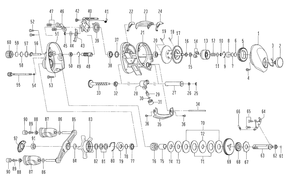 team daiwa advantage schematics | most complete fishing reels schematics