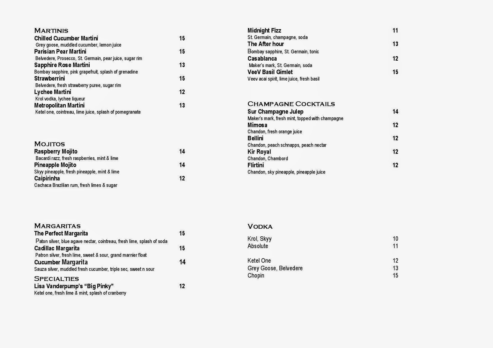 Sur Restaurant Menu West Hollywood Ca Sur Restaurant Menu West Hollywood Ca