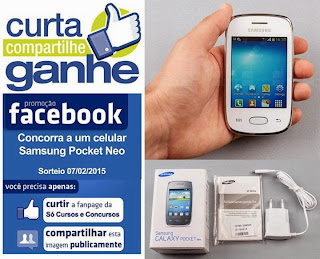 Sorteio de um "Celular Samsung Pocket Neo