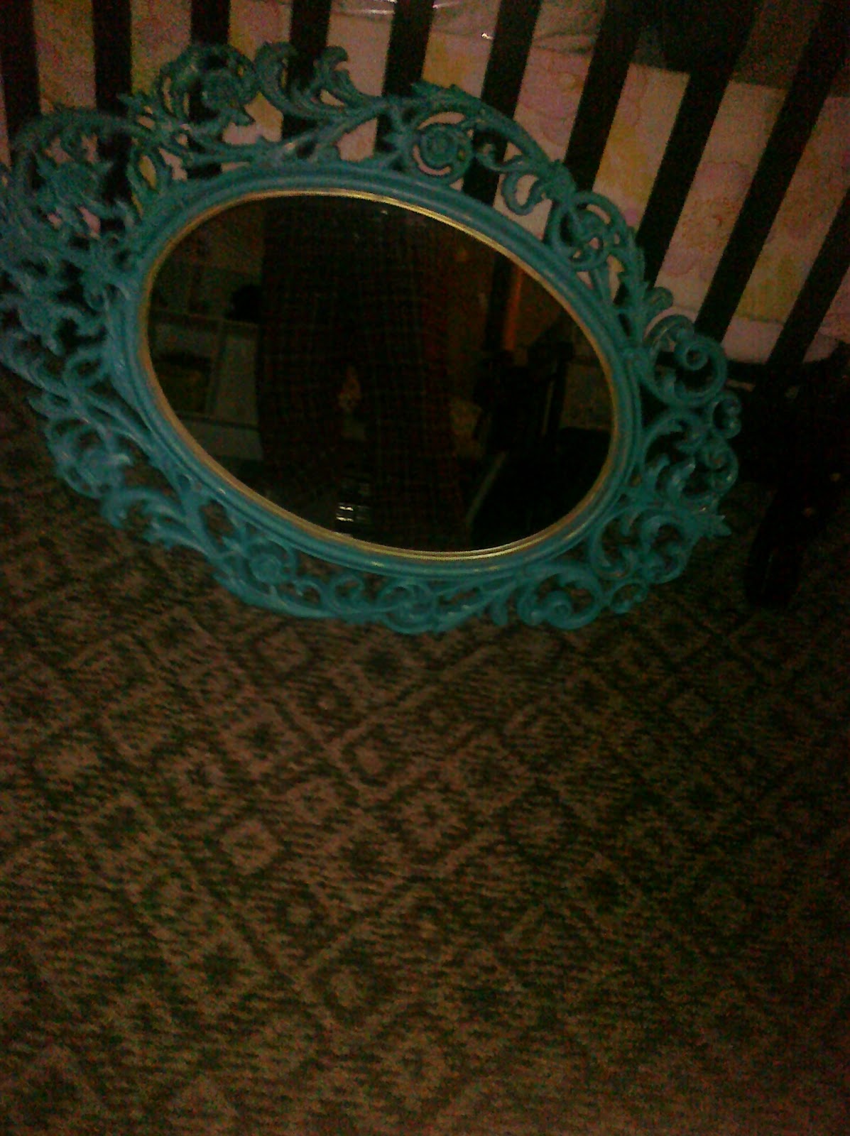 Rosey Tea Party Antique Mirror Redo
