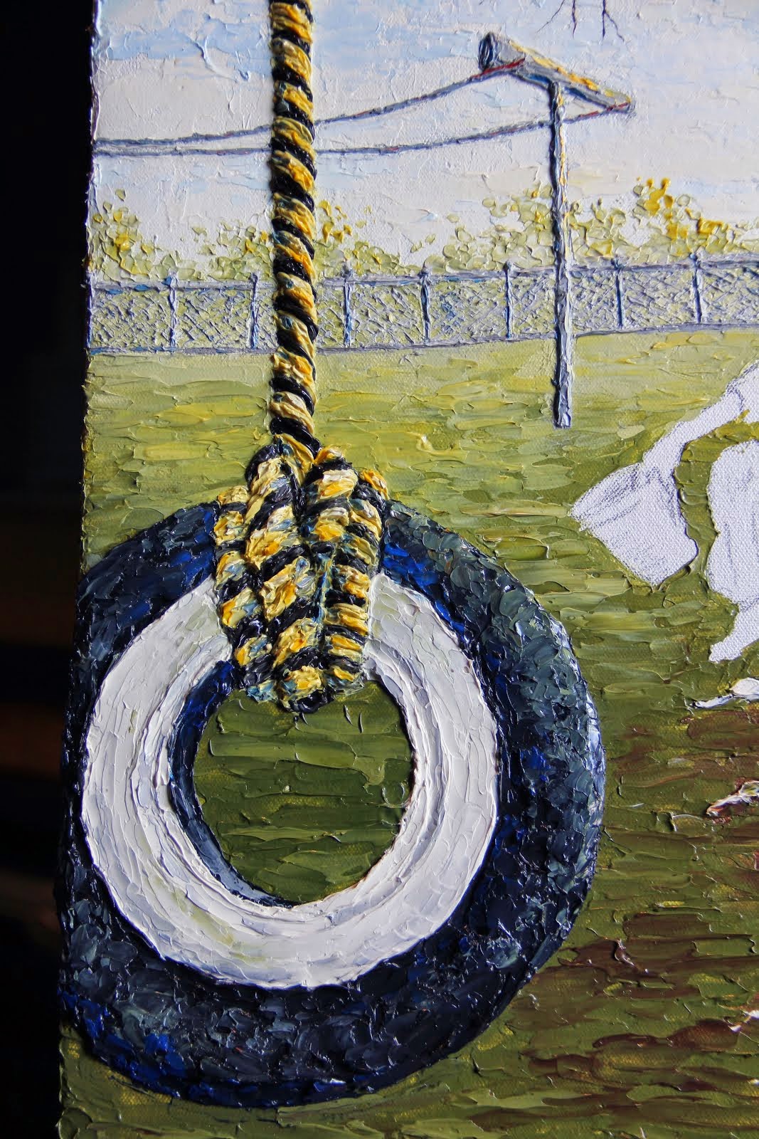 VIDEO-Painting a rope with a palette knife