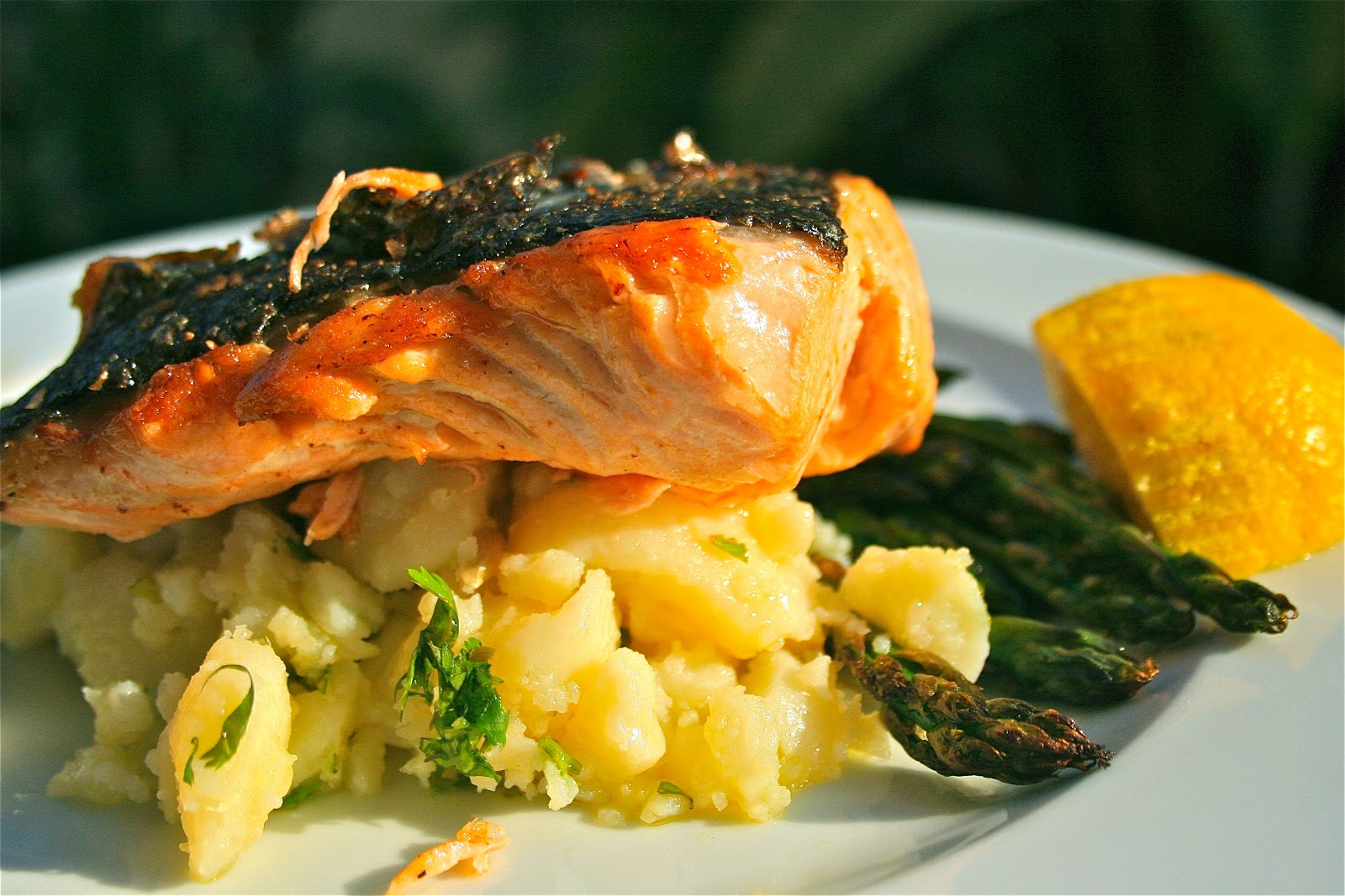 Johnny's Kitchen Pan Roasted Salmon with Lemon & Coriander Mayonnaise