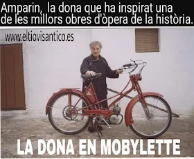 Amparín, dona en mobylette, ópera, tío Visantico, la donna è mobile