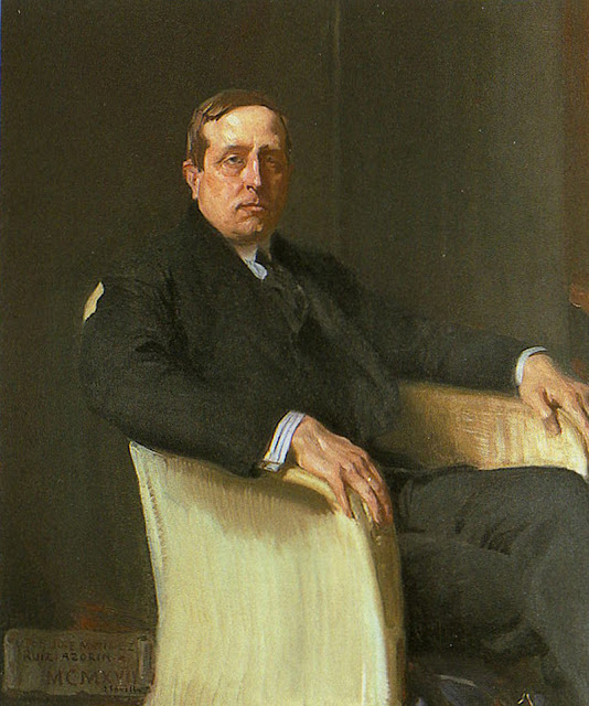 Retrato de Azorín, José Augusto Trinidad Martínez Ruiz, Joaquín Sorolla Bastida, Joaquín Sorolla y Bastida, Retratos de Joaquín Sorolla, Joaquín Sorolla, Pintor español, Retratista español, José Payá Bernabé, Azorín, Director de la Casa Museo Azorin, Retratos de Azorín