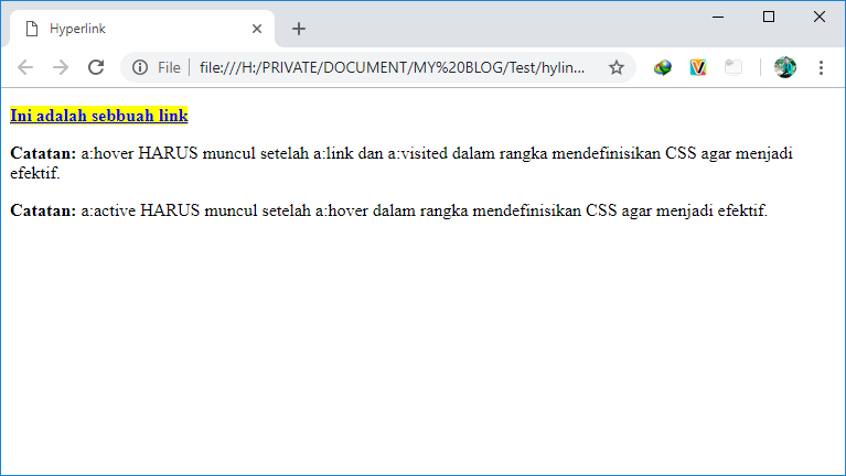 Belajar CSS Part 14 - Link (Hyperlink) - king-octahasan