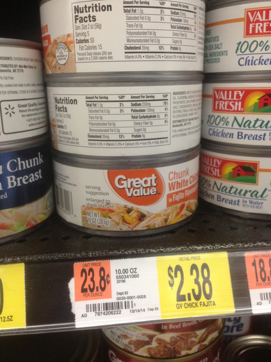 Healthy Grocery Chicken Breast, Fajita Flavored, 10 oz, Great Value