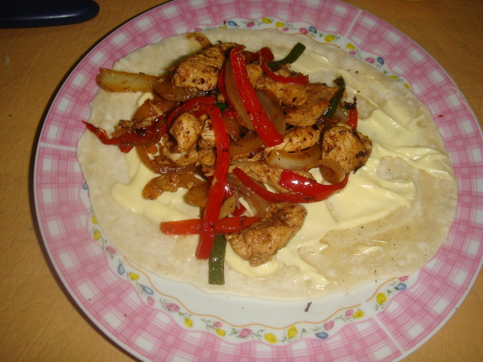 RECETAS Y ALGO MAS FAJITAS Y TACOS DE POLLO