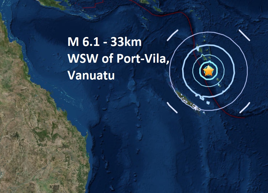 A mag M 6.1 rocks Port-Vila, Vanuatu Naamloos