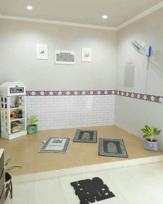 mushola minimalis di dalam rumah