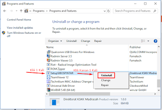 Cara Uninstall atau Hapus Aplikasi SIBOS PINTAR Versi Lama