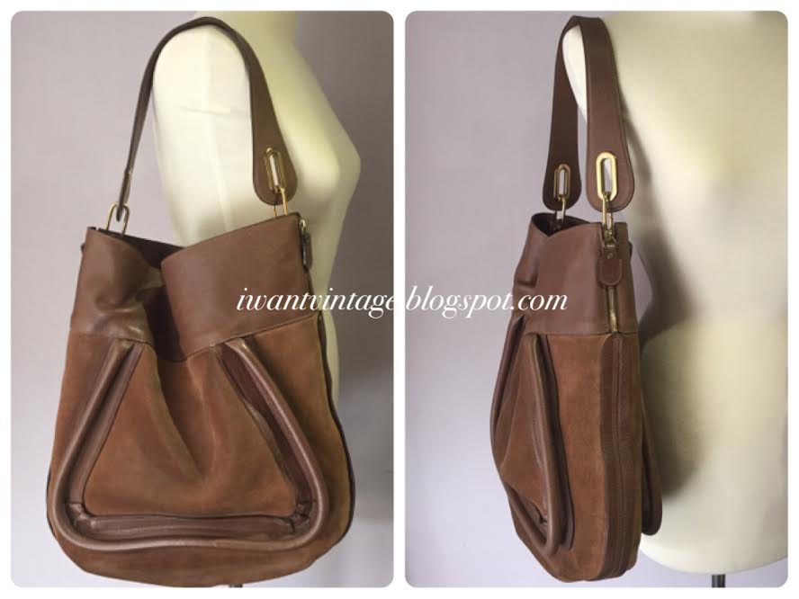 I Want Vintage Designer Handbags Chloe Suede Calfskin Chloe Suede Calfskin Paraty Shoulder Bag In Brown