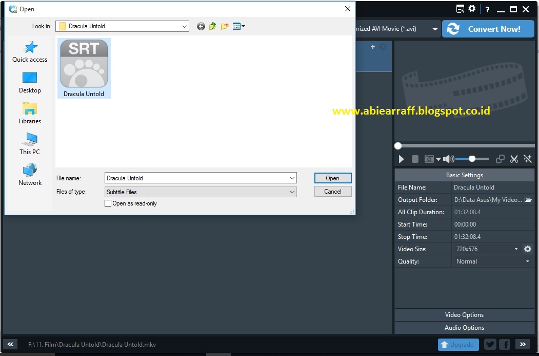 BLOGNYA ABIE CARA MERUBAH FORMAT FILM AGAR DAPAT DITONTON DI VCD/DVD