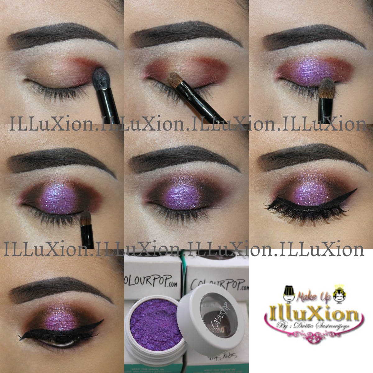 TIPS AND TRICK By Dwitia Sastrowijoyo Tutorial Eyeshadow Purple