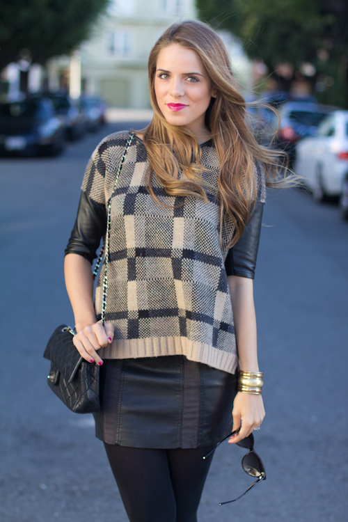 Plaid and Leather - Gal Meets Glam