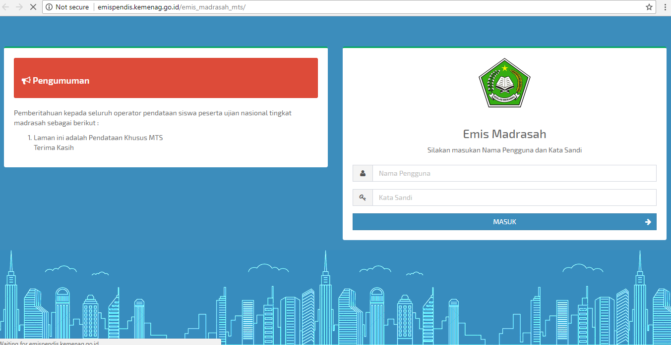 http//emispendis.kemenag.go.id/emis_madrasah_mts/ Alamat