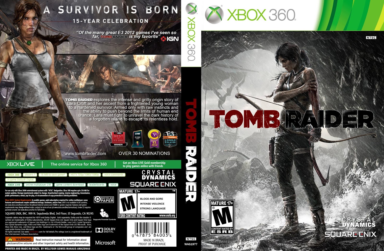 Games Covers: Cover Tomb Raider - Xbox 360