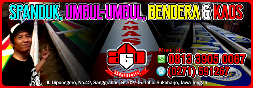 Sablon spanduk, umbul umbul, bendera, kaos Sablon Bendera