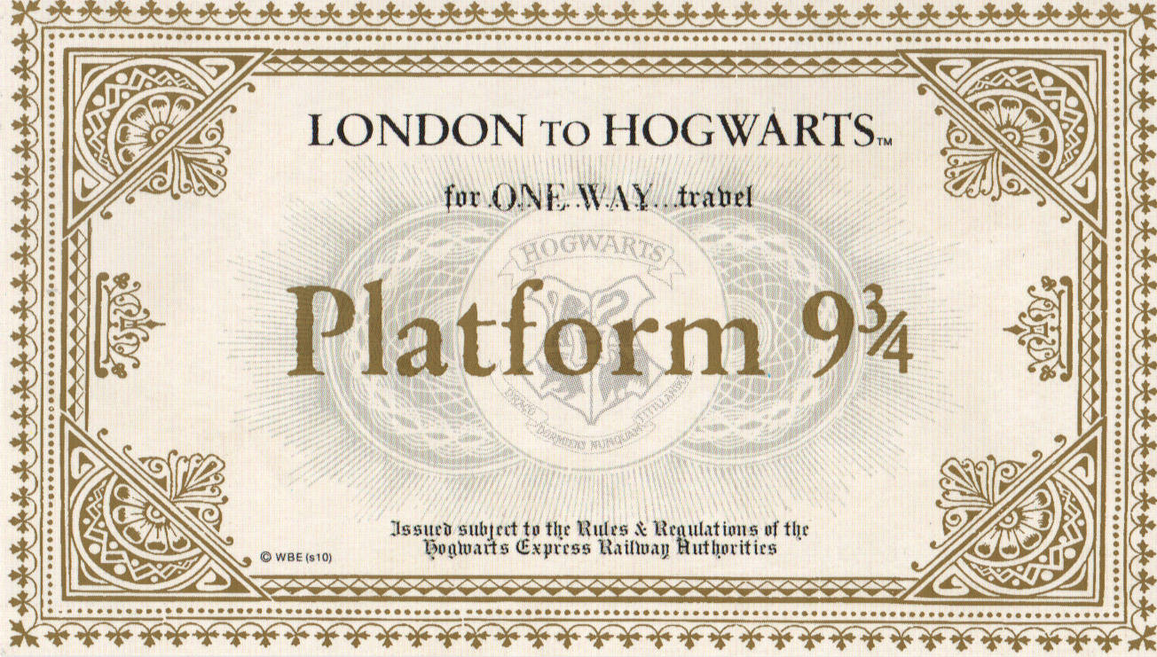 Hogwarts Express Ticket Hogwarts Express Ticket
