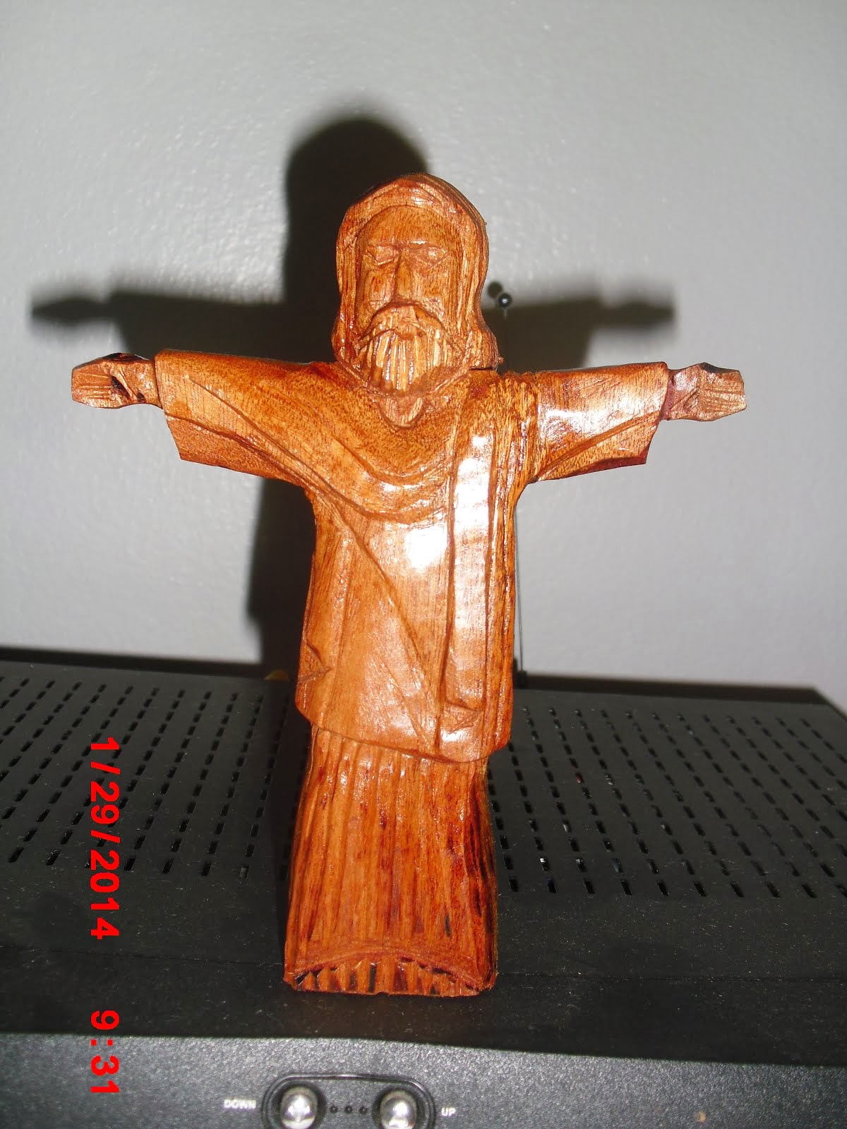 Hand carved Christ Redentor same Rio Janeiro, Brazil
