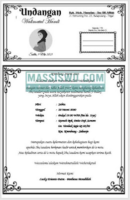 17+ Undangan Walimatul Hamli Format Word (untuk 4 atau 7 bulanan