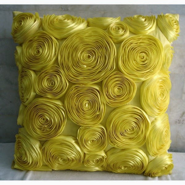 Decorative pillows with flowers