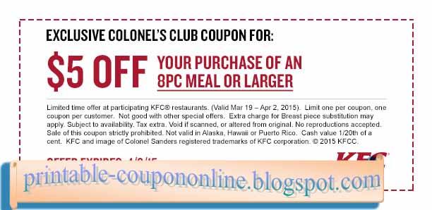 Kfc coupons nl 2018