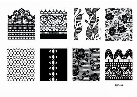 Lacquer Lockdown - stamping, nail art, easy nail art ideas, easy nail art, cute nail art, diy nails, diy nail art, indie plate maker, new stamping plates 2014, new nail art plates 2014, new nail art image plates 2014, new stamping plates, LojaBBF, Loja BBF, full nail images, leaves, flowers, floral, netting, lace, abstract pattersn, sweater patterns, roses, corset nails, Loja BBF 04, BBF 04