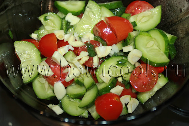рецепт простого овощного салата с пошаговыми фото