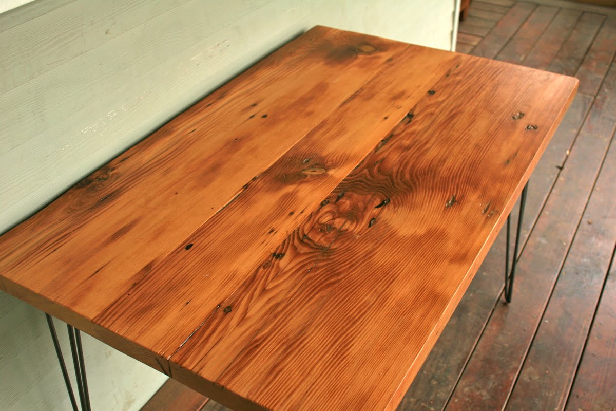 Arbor Exchange Reclaimed Wood Furniture Hairpin Leg Desk