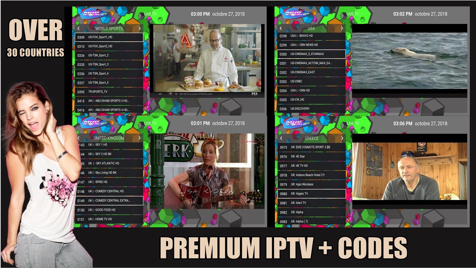 MY WORLD TV PREMIUM IPTV TO WATCH BEST PREMIUM CHANNELS + CODES IPTV