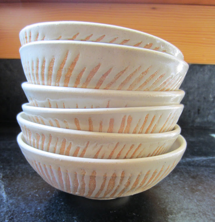 White Bowls with wax resist