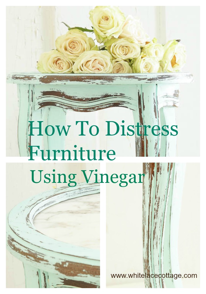 Vinegar Furniture Distressing www.whitelacecottage.com