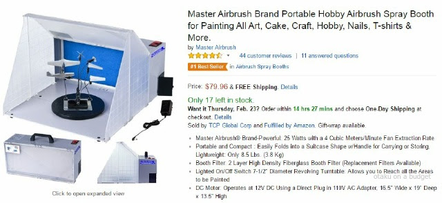 Master Airbrush Brand Portable Hobby Airbrush Spray Booth for